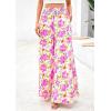 imagePRETTYGARDEN Womens 2025 Summer Flowy Wide Leg Palazzo Pants Dressy Casual Elastic High Waisted Pockets Boho Beach TrousersFloral White Purple