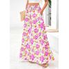 imagePRETTYGARDEN Womens 2025 Summer Flowy Wide Leg Palazzo Pants Dressy Casual Elastic High Waisted Pockets Boho Beach TrousersFloral White Purple