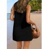 imagePRETTYGARDEN Womens Crochet Coverups 2025 Summer Sleeveless Knit Beach Vacation Resort Bathing Suit Swimwear Cover Up DressBlack