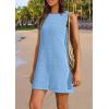 imagePRETTYGARDEN Womens Crochet Coverups 2025 Summer Sleeveless Knit Beach Vacation Resort Bathing Suit Swimwear Cover Up DressLight Blue