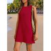 imagePRETTYGARDEN Womens Crochet Coverups 2025 Summer Sleeveless Knit Beach Vacation Resort Bathing Suit Swimwear Cover Up DressRed