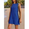 imagePRETTYGARDEN Womens Crochet Coverups 2025 Summer Sleeveless Knit Beach Vacation Resort Bathing Suit Swimwear Cover Up DressRoyal Blue
