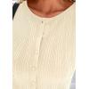 imagePRETTYGARDEN Womens Ribbed Tank Tops Summer 2025 Open Front Button Down Sleeveless Shirts Going Out Spring Fashion Vest TopsApricot