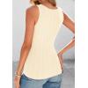 imagePRETTYGARDEN Womens Ribbed Tank Tops Summer 2025 Open Front Button Down Sleeveless Shirts Going Out Spring Fashion Vest TopsApricot