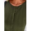 imagePRETTYGARDEN Womens Ribbed Tank Tops Summer 2025 Open Front Button Down Sleeveless Shirts Going Out Spring Fashion Vest TopsArmy Green