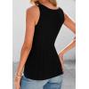 imagePRETTYGARDEN Womens Ribbed Tank Tops Summer 2025 Open Front Button Down Sleeveless Shirts Going Out Spring Fashion Vest TopsBlack