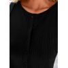 imagePRETTYGARDEN Womens Ribbed Tank Tops Summer 2025 Open Front Button Down Sleeveless Shirts Going Out Spring Fashion Vest TopsBlack
