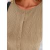 imagePRETTYGARDEN Womens Ribbed Tank Tops Summer 2025 Open Front Button Down Sleeveless Shirts Going Out Spring Fashion Vest TopsCamel