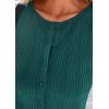 imagePRETTYGARDEN Womens Ribbed Tank Tops Summer 2025 Open Front Button Down Sleeveless Shirts Going Out Spring Fashion Vest TopsDark Green