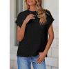 imagePRETTYGARDEN Womens Sweater Vest 2025 Summer Short Sleeve Tops Casual Crewneck Knit Pullover Trendy Spring OutfitsBlack