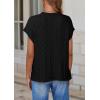 imagePRETTYGARDEN Womens Sweater Vest 2025 Summer Short Sleeve Tops Casual Crewneck Knit Pullover Trendy Spring OutfitsBlack