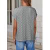 imagePRETTYGARDEN Womens Sweater Vest 2025 Summer Short Sleeve Tops Casual Crewneck Knit Pullover Trendy Spring OutfitsGrey