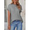 imagePRETTYGARDEN Womens Sweater Vest 2025 Summer Short Sleeve Tops Casual Crewneck Knit Pullover Trendy Spring OutfitsGrey