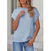 imagePRETTYGARDEN Womens Sweater Vest 2025 Summer Short Sleeve Tops Casual Crewneck Knit Pullover Trendy Spring OutfitsLight Blue