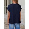 imagePRETTYGARDEN Womens Sweater Vest 2025 Summer Short Sleeve Tops Casual Crewneck Knit Pullover Trendy Spring OutfitsNavy
