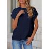 imagePRETTYGARDEN Womens Sweater Vest 2025 Summer Short Sleeve Tops Casual Crewneck Knit Pullover Trendy Spring OutfitsNavy