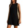 imagePRETTYGARDEN Womens Crochet Coverups 2025 Summer Sleeveless Knit Beach Vacation Resort Bathing Suit Swimwear Cover Up DressBlack