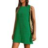 imagePRETTYGARDEN Womens Crochet Coverups 2025 Summer Sleeveless Knit Beach Vacation Resort Bathing Suit Swimwear Cover Up DressGreen