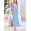 imagePRETTYGARDEN Spring Dresses for Women 2025 Summer Resort Wear Sexy Bodycon Sundress Spaghetti Strap Vacation Maxi DressLight Blue