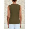 imagePRETTYGARDEN Womens Sleeveless Blazer Vest Summer 2025 Trendy Button Down Business Suit Vest Tops Outerwear WaistcoatArmy Green