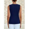 imagePRETTYGARDEN Womens Sleeveless Blazer Vest Summer 2025 Trendy Button Down Business Suit Vest Tops Outerwear WaistcoatNavy
