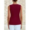 imagePRETTYGARDEN Womens Sleeveless Blazer Vest Summer 2025 Trendy Button Down Business Suit Vest Tops Outerwear WaistcoatWine Red