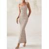 imagePRETTYGARDEN Maxi Dresses for Women 2025 Summer Halter Leopard Print Sleeveless Sexy Bodycon Cruise Cocktail Long DressDot Apricot Black