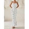 imagePRETTYGARDEN Maxi Dresses for Women 2025 Summer Halter Leopard Print Sleeveless Sexy Bodycon Cruise Cocktail Long DressDot White Black