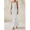imagePRETTYGARDEN Maxi Dresses for Women 2025 Summer Halter Leopard Print Sleeveless Sexy Bodycon Cruise Cocktail Long DressDot White Black