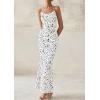 imagePRETTYGARDEN Maxi Dresses for Women 2025 Summer Halter Leopard Print Sleeveless Sexy Bodycon Cruise Cocktail Long DressDot White Black
