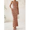 imagePRETTYGARDEN Maxi Dresses for Women 2025 Summer Halter Leopard Print Sleeveless Sexy Bodycon Cruise Cocktail Long DressKhaki Leopard