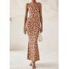 imagePRETTYGARDEN Maxi Dresses for Women 2025 Summer Halter Leopard Print Sleeveless Sexy Bodycon Cruise Cocktail Long DressKhaki Leopard