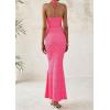 imagePRETTYGARDEN Maxi Dresses for Women 2025 Summer Halter Leopard Print Sleeveless Sexy Bodycon Cruise Cocktail Long DressPink Leopard