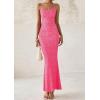 imagePRETTYGARDEN Maxi Dresses for Women 2025 Summer Halter Leopard Print Sleeveless Sexy Bodycon Cruise Cocktail Long DressPink Leopard