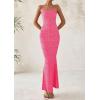imagePRETTYGARDEN Maxi Dresses for Women 2025 Summer Halter Leopard Print Sleeveless Sexy Bodycon Cruise Cocktail Long DressPink Leopard