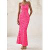 imagePRETTYGARDEN Maxi Dresses for Women 2025 Summer Halter Leopard Print Sleeveless Sexy Bodycon Cruise Cocktail Long DressZebra Rose Red