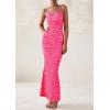 imagePRETTYGARDEN Maxi Dresses for Women 2025 Summer Halter Leopard Print Sleeveless Sexy Bodycon Cruise Cocktail Long DressZebra Rose Red