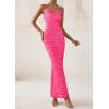 imagePRETTYGARDEN Maxi Dresses for Women 2025 Summer Halter Leopard Print Sleeveless Sexy Bodycon Cruise Cocktail Long DressZebra Rose Red