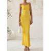 imagePRETTYGARDEN Maxi Dresses for Women 2025 Summer Halter Leopard Print Sleeveless Sexy Bodycon Cruise Cocktail Long DressZebra Yellow