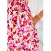 imagePRETTYGARDEN Women Floral Boho Maxi Dresses Summer Short Sleeve V Neck Smocked A Line Long Flowy Beach Vacation DressWhite Pink Floral