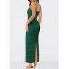 imagePRETTYGARDEN Womens Summer Wedding Guest Dress 2025 Spaghetti Strap Lace Floral Bodycon Formal Cocktail Evening Long DressesDark Green