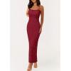 imagePRETTYGARDEN Womens Summer Wedding Guest Dress 2025 Spaghetti Strap Lace Floral Bodycon Formal Cocktail Evening Long DressesRed