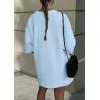 imagePRETTYGARDEN Womens 2 Piece Lounge Sets 2025 Summer Short Sleeve Tunic Tops Drawstring Shorts Matching Outfits TracksuitsLight Blue