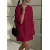 imagePRETTYGARDEN Womens 2 Piece Lounge Sets 2025 Summer Short Sleeve Tunic Tops Drawstring Shorts Matching Outfits TracksuitsWine Red