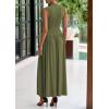 imagePRETTYGARDEN Womens 2 Piece Skirt Set 2025 Summer Ruched Tank Tops Ruffle Maxi Skirts Wedding Guest Matching OutfitsArmy Green