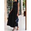 imagePRETTYGARDEN Womens 2 Piece Skirt Set 2025 Summer Ruched Tank Tops Ruffle Maxi Skirts Wedding Guest Matching OutfitsBlack