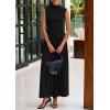 imagePRETTYGARDEN Womens 2 Piece Skirt Set 2025 Summer Ruched Tank Tops Ruffle Maxi Skirts Wedding Guest Matching OutfitsBlack