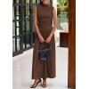 imagePRETTYGARDEN Womens 2 Piece Skirt Set 2025 Summer Ruched Tank Tops Ruffle Maxi Skirts Wedding Guest Matching OutfitsCoffee