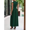 imagePRETTYGARDEN Womens 2 Piece Skirt Set 2025 Summer Ruched Tank Tops Ruffle Maxi Skirts Wedding Guest Matching OutfitsDark Green