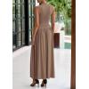imagePRETTYGARDEN Womens 2 Piece Skirt Set 2025 Summer Ruched Tank Tops Ruffle Maxi Skirts Wedding Guest Matching OutfitsKhaki